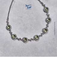 August Birthstone-Peridot Bubble Bracelet